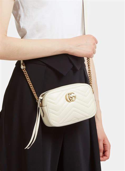 gucci marmont mini white bag|gucci marmont large shoulder bag.